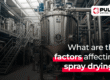 What are the factors affecting spray drying (1)