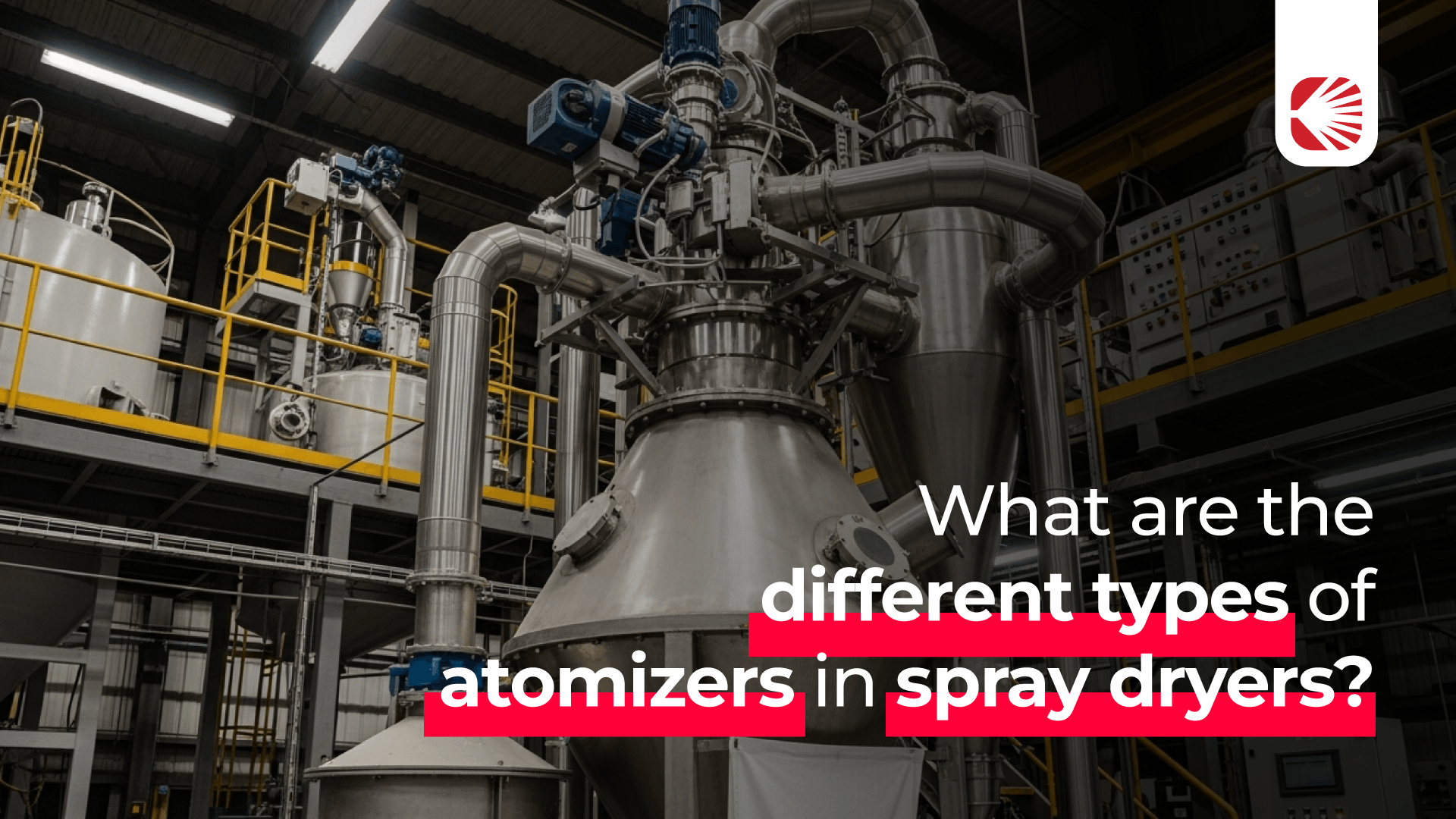 What are the different types of atomizers in spray dryers