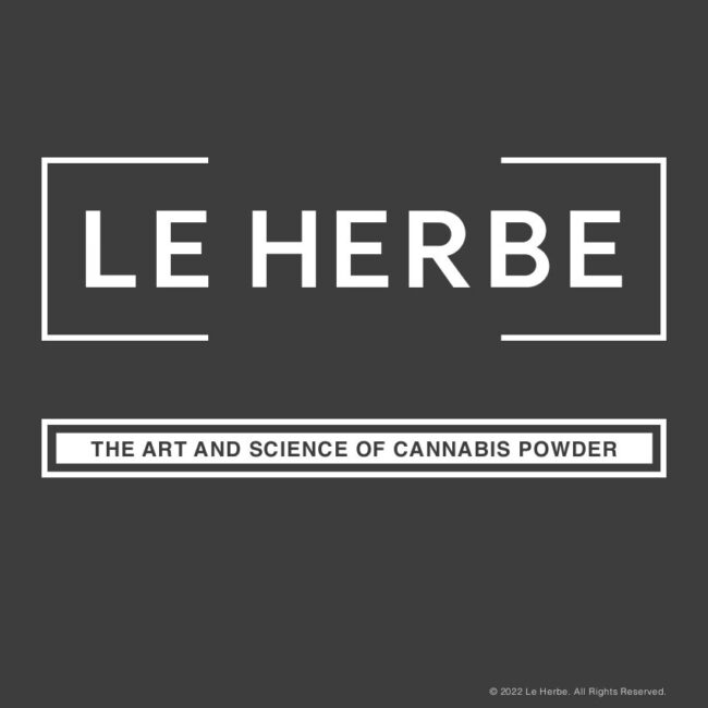 Le Herbe – Premium CBD Powder Using Pulse Combustion Systems Le Herbe logo, experts in cannabis powder produced with an advanced PCS CBD spray drying system.